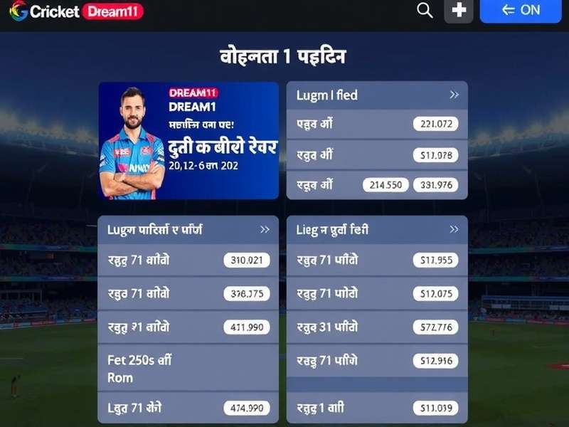 Cricket Dream11 Hindi Interface
